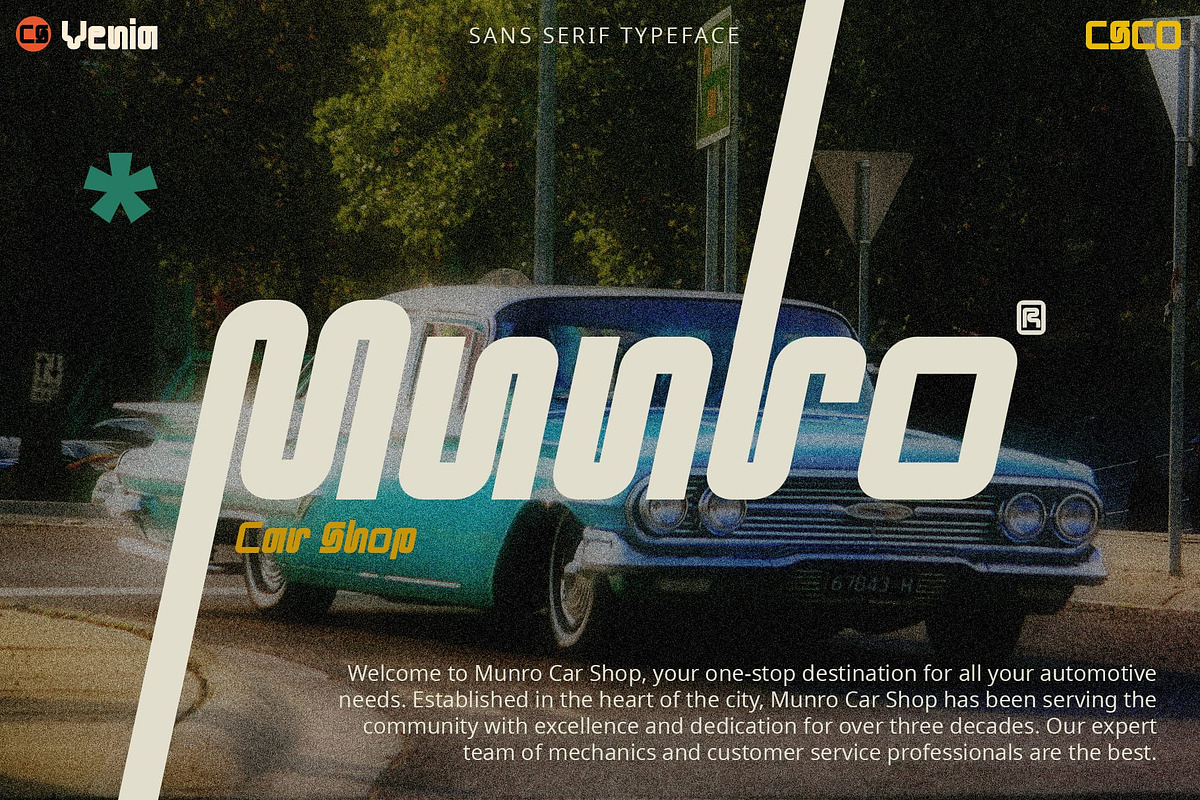 CS Venia – Retro Font, a Sans Serif Font by Craft Supply Co. (Photo 2 of 8)