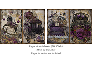 Grunge Gothic Christmas Junk Journal, a Seasonal Illustration by Print Haven Mochi Vintage (Thumbnail 2 of 11)