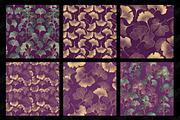 Purple and Gold Ginkgo Digital Paper, a Texture Graphic by Digital Curio (Thumbnail 4 of 5)