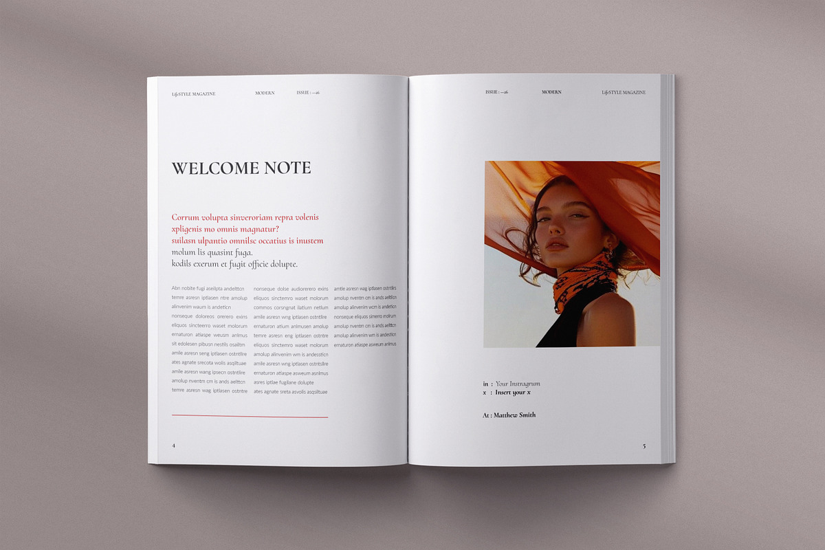 Lifestyle Magazine Template, a Magazine Template by ElvinPrint (Photo 5 of 19)