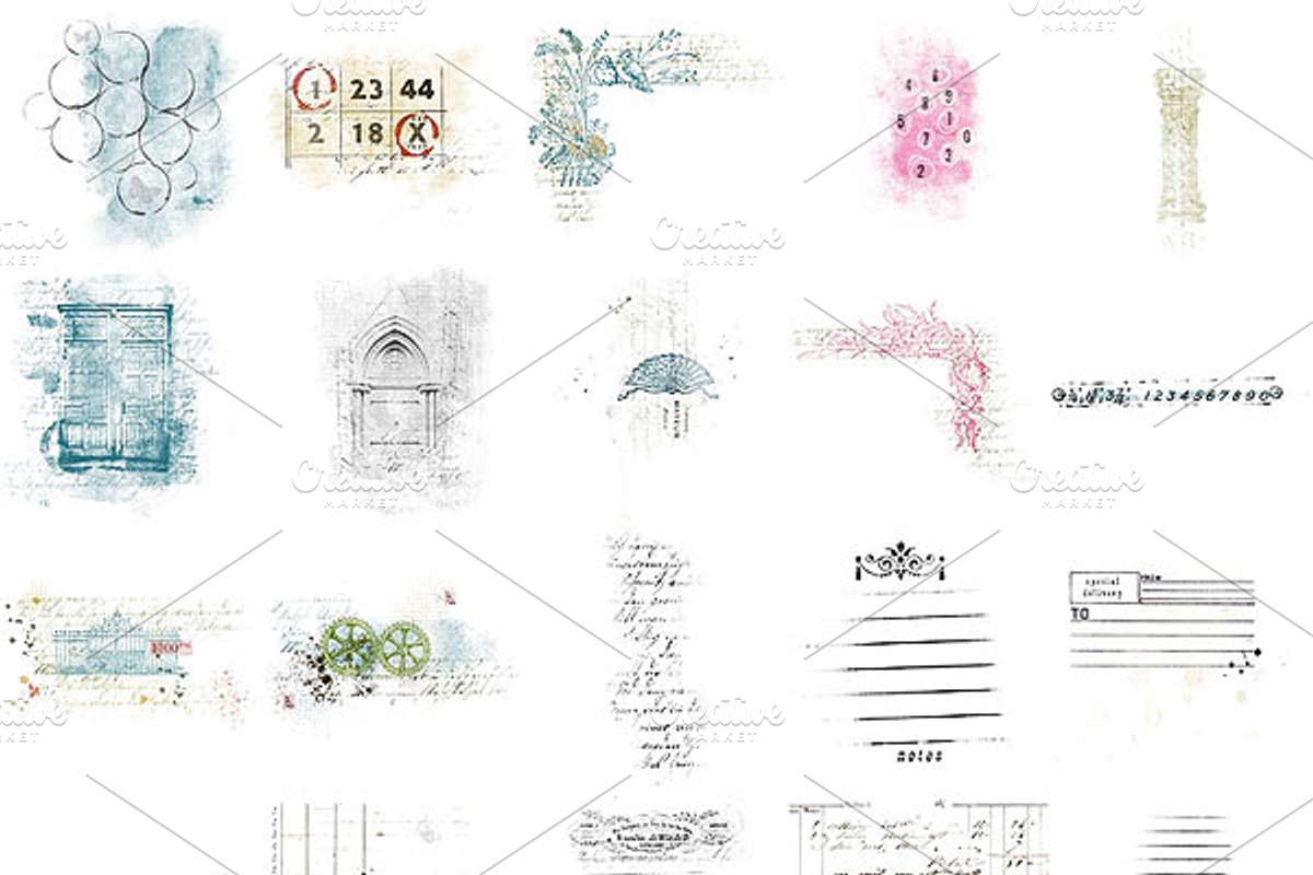 Collage Style Brushes and Stamps preview 3