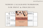 Modern Calligraphy Workbook, a Print Template by An Inkling Of Curry (Thumbnail 1 of 11)