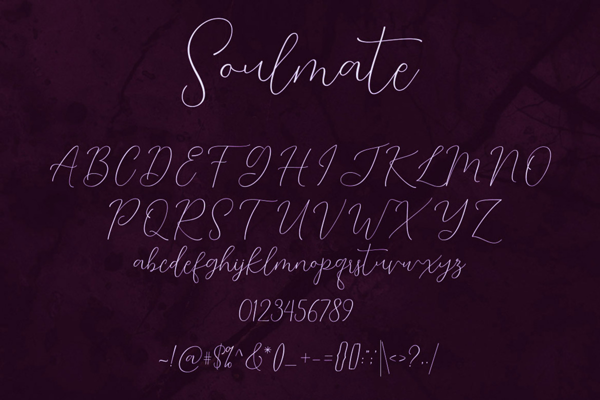 Soulmate Script Font preview 5