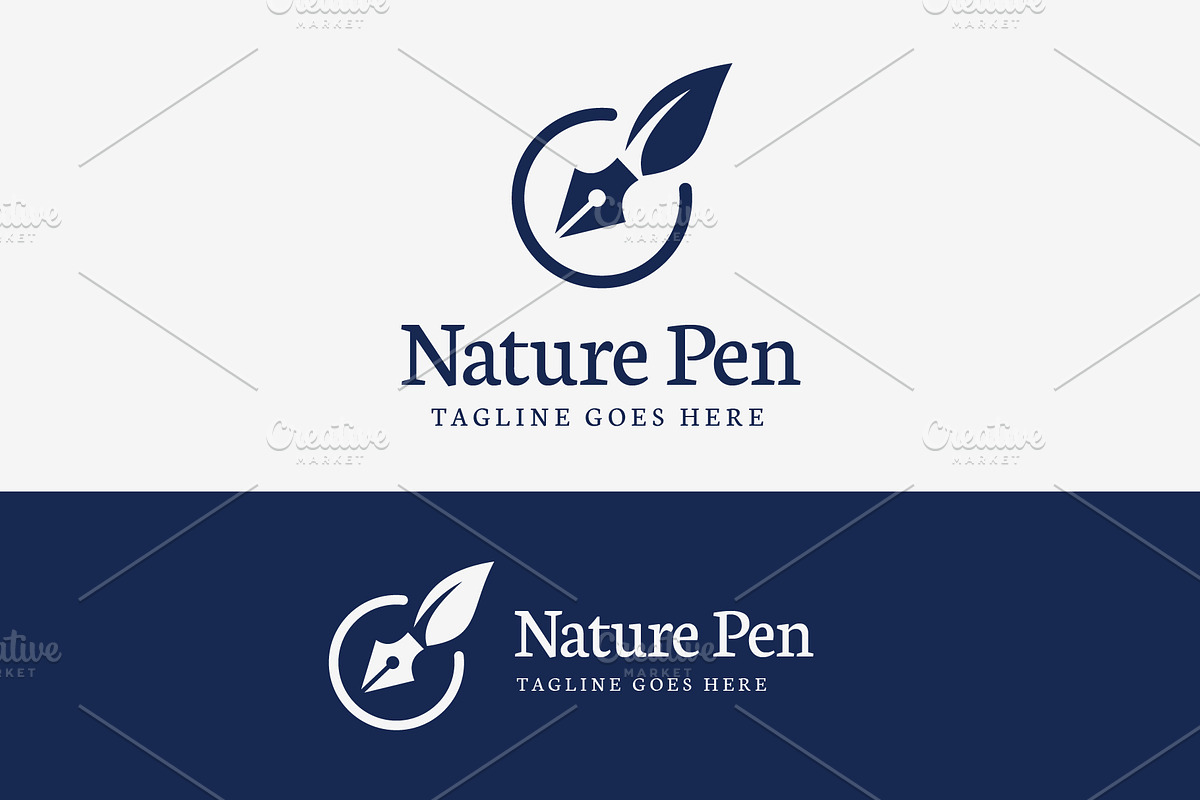 Nature Pen - Writer Leaf Pen Logo, a Branding & Logo Template by Creattlle (Photo 3 of 4)