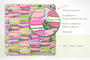 Macarons and blueberry 2, a Pattern Graphic by Yummy (Thumbnail 2 of 10)