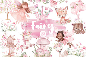 Fairy Clipart Bundle, an Animal Illustration by GlamArtZhanna