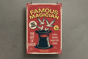 Famous Magician Poster Template, a Flyer Template by MightyDesign