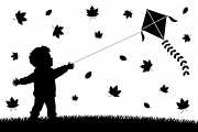 Kids Flying Kite Laser Cut Bundle, an Object Graphic by balal (Thumbnail 2 of 11)