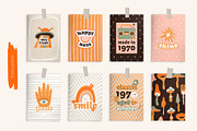 Retro revival pack. Groovy clipart, a Graphic by Murvin (Thumbnail 8 of 9)