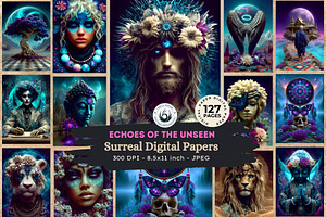 Echoes of the Unseen Digital papers, a Person Illustration by ThatsDesignArt