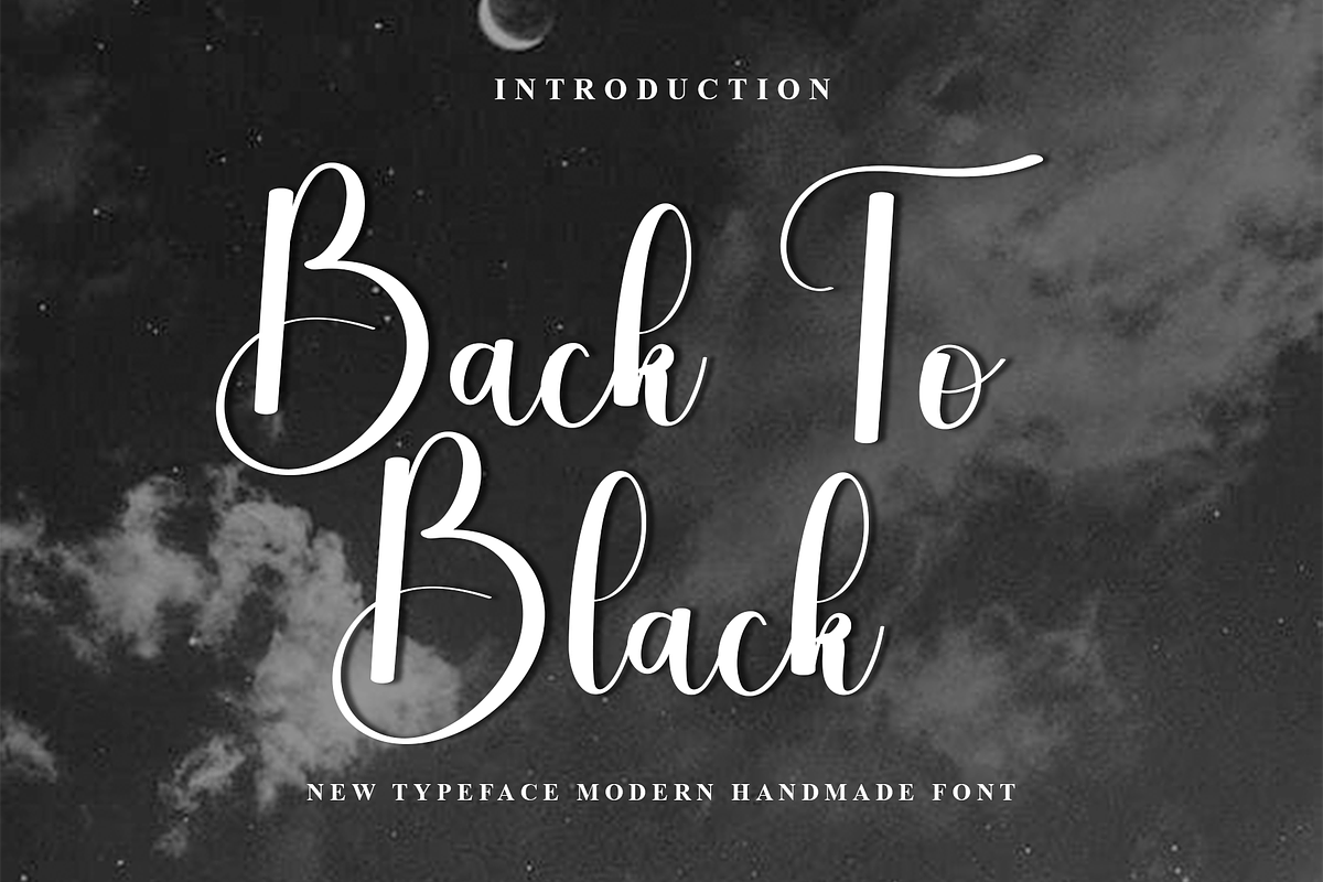 Back To Black, a Handwritten Font by InermediaSTUDIO (Photo 1 of 8)
