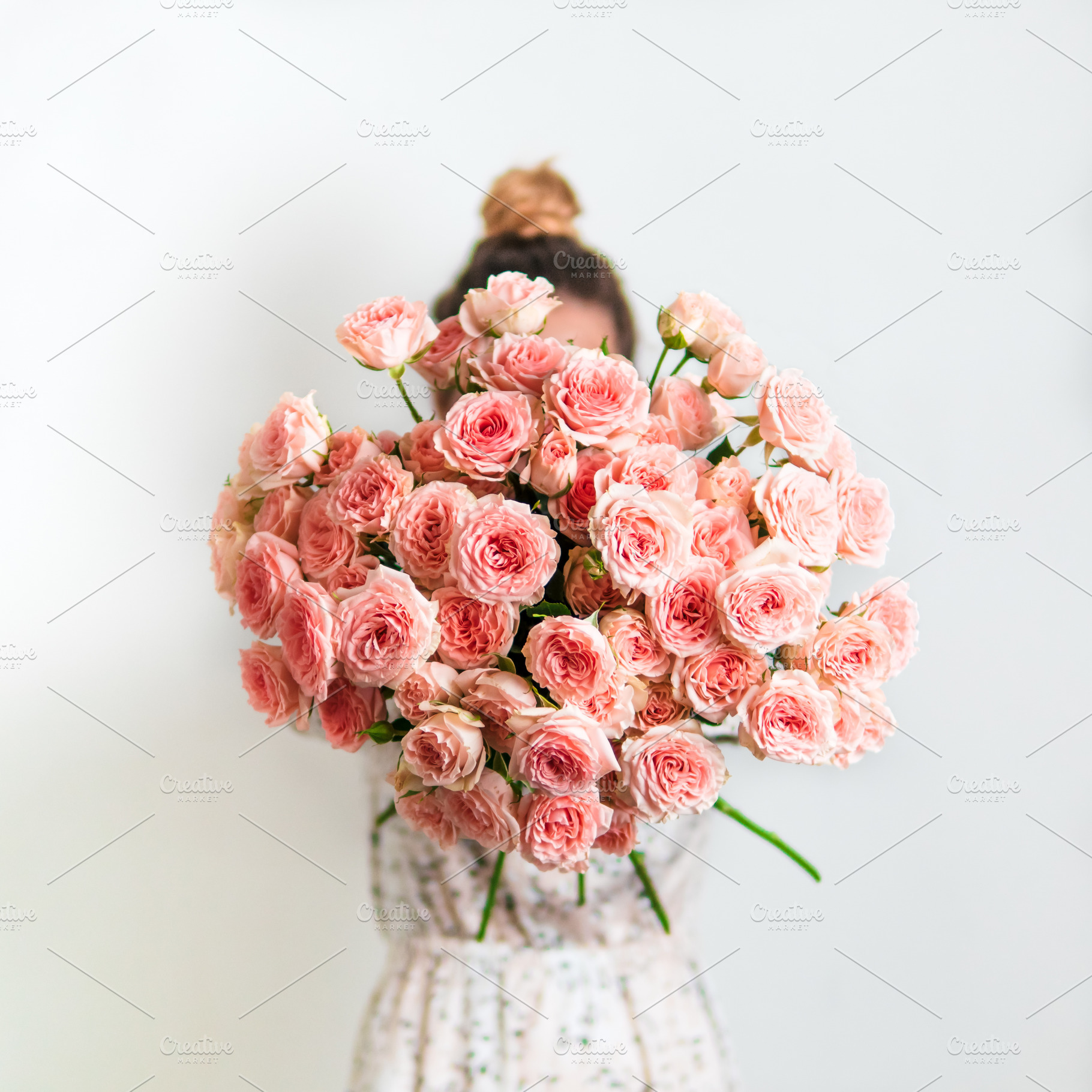 Pink bouquet copy space stock photo containing pink and bouquet, a Nature Photo by Fascinadora