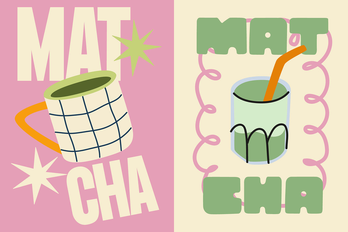 Matcha vector illustration Bundle, a Food Illustration by Luamor (Photo 4 of 10)
