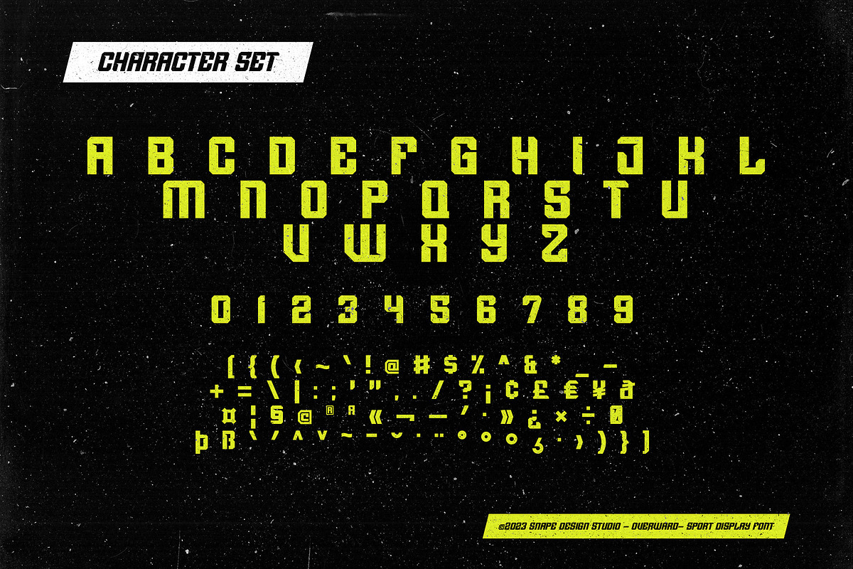 Overward - Sport Font, a Sans Serif Font by Snape Design Studio (Photo 2 of 5)
