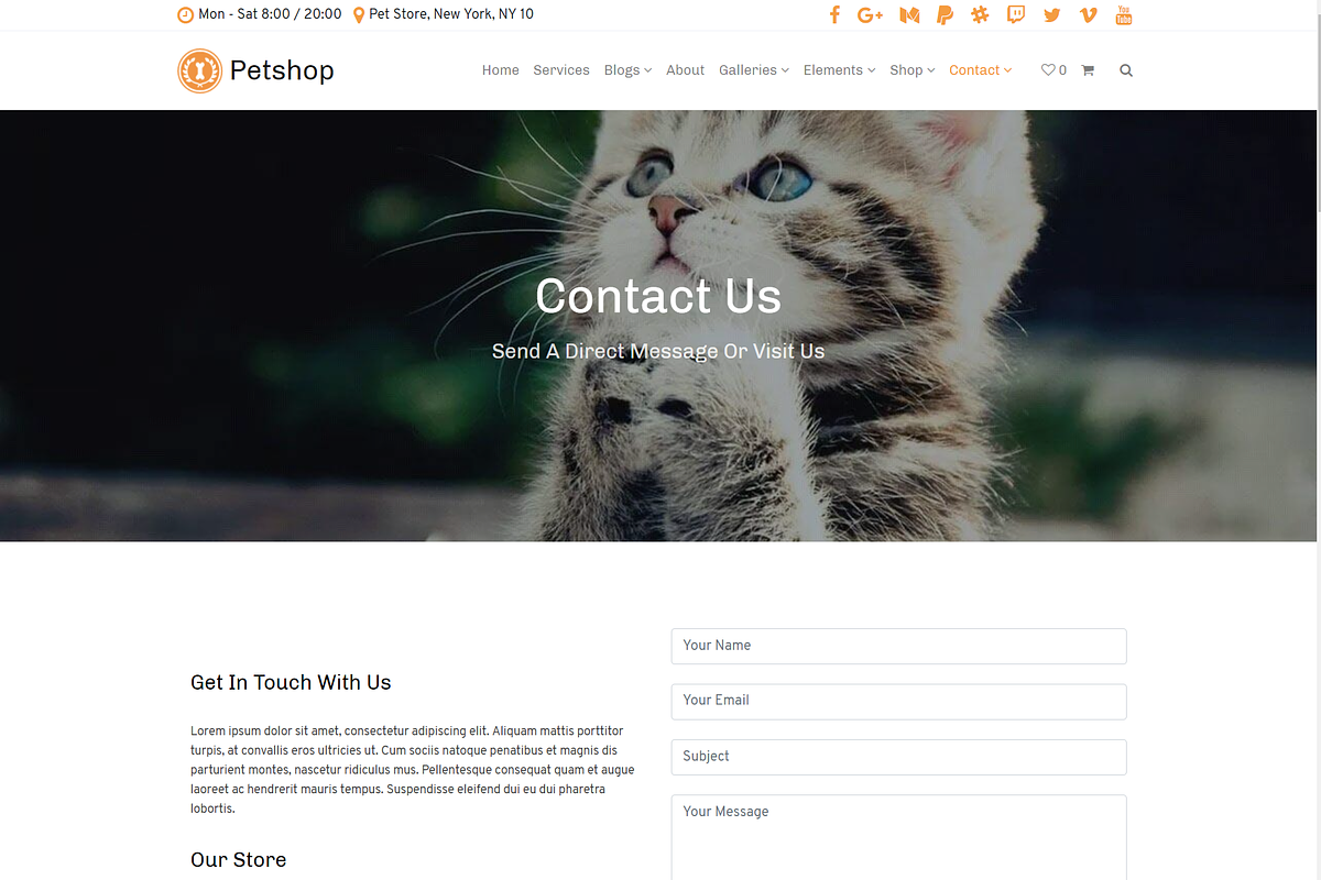 Petshop & Pet Care WordPress Theme, a WordPress Template by Visualmodo (Photo 24 of 30)