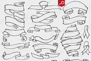 Old ribbon & banner set 01, an Object Graphic by Tatianakost49 (Thumbnail 4 of 5)