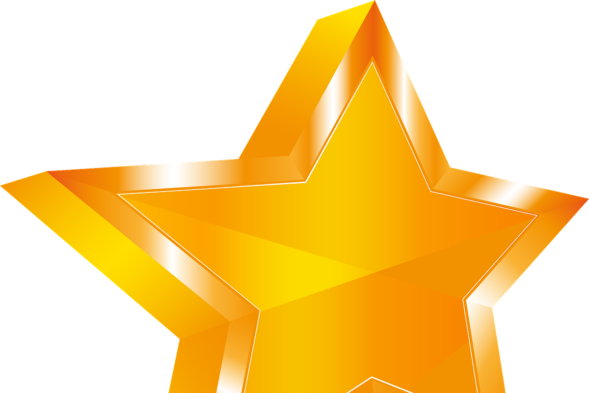 illustration of a gold star, an Icon by JYa_Design