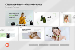 Clean Aesthetic Skincare Product PPT, a Presentation Template by Antstheme