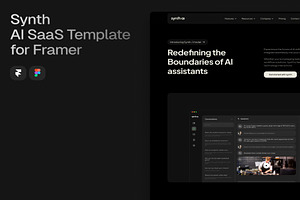 Synth - AI SaaS Template for Framer, an UI Kit Template by Lumina_ui_ux202