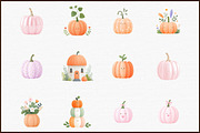 Watercolor Pumpkin Clipart Set, an Illustration by Sublimation Artist (Thumbnail 3 of 6)