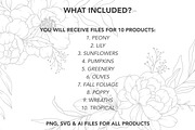 Floral Line Art Bundle 700+, an Illustration by CaraulanStore (Thumbnail 2 of 7)