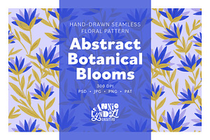 Abstract Botanical Seamless Pattern
