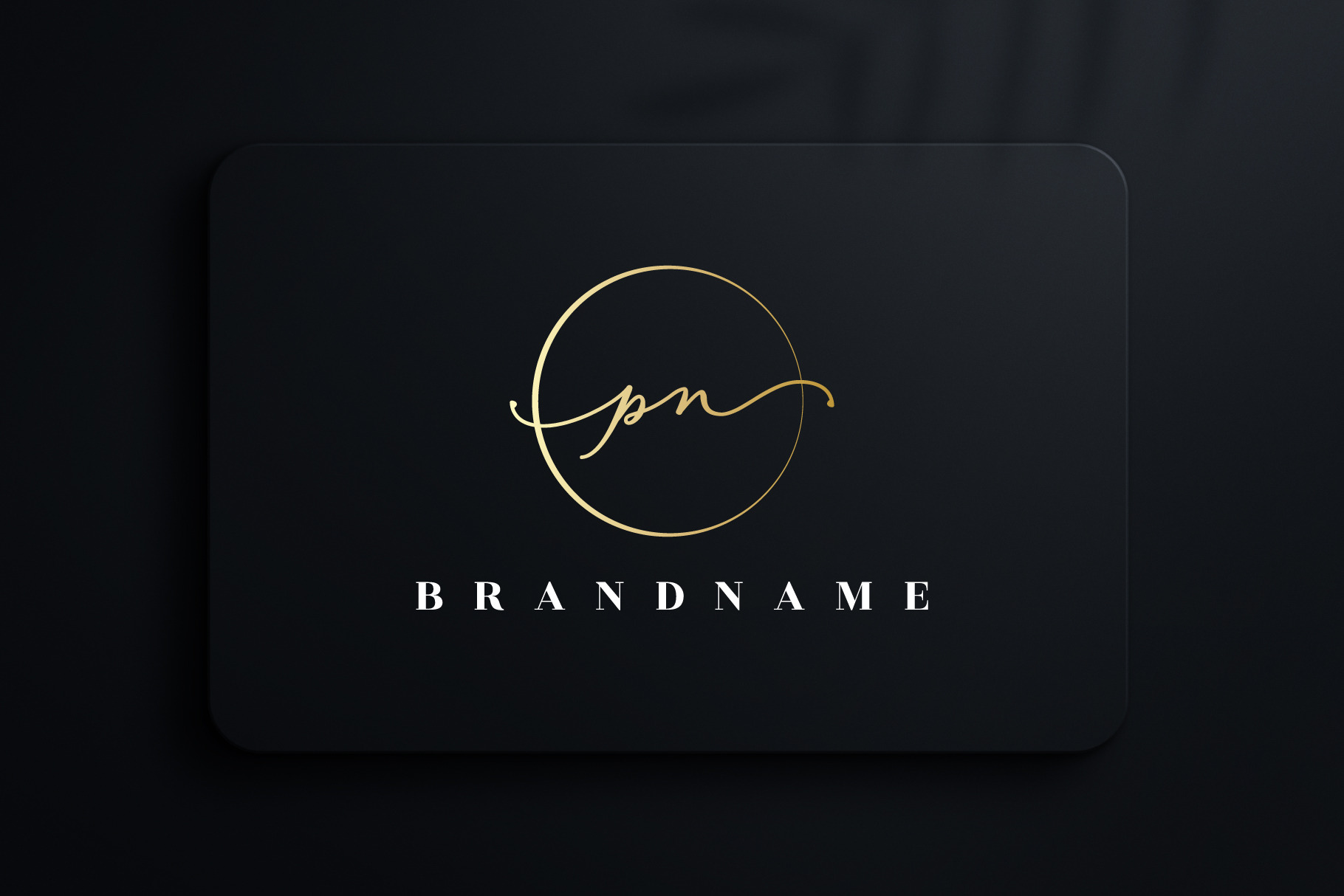 letter PN handwritten signature logo