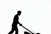 silhouette of a man mowing the lawn, an Illustration by Amazin_art (Thumbnail 14 of 21)