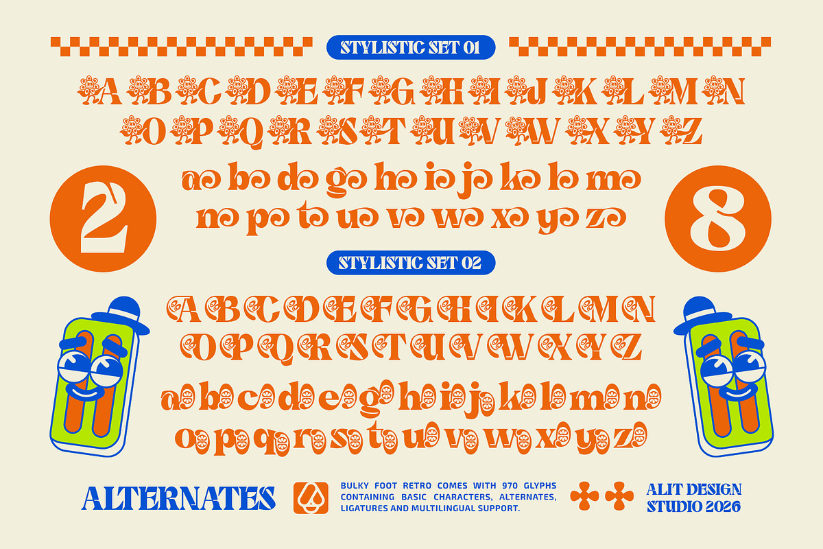 Bulky Foot Typeface, a Serif Font by alit design