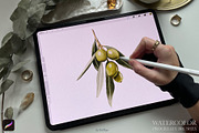 Watercolor Brushes for Procreate, a Brush Add-On by owlasya (Thumbnail 9 of 9)
