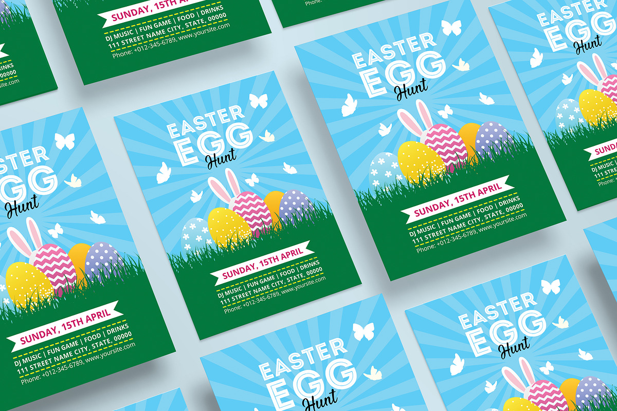 Easter Egg Hunt Flyer Template, a Flyer Template by Ultimate Template Shop (Photo 5 of 5)