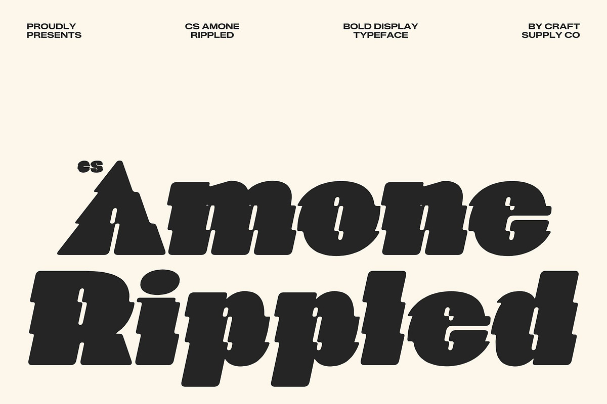 CS Amone Rippled, a Sans Serif Font by Craft Supply Co. (Photo 1 of 8)