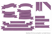 Amethyst Ribbon Banner Clipart, an Illustration by Amanda Ilkov (Thumbnail 4 of 4)
