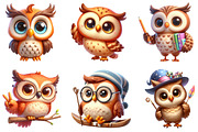 Funny Owl Isolated Clipart, an Illustration by CraftArtStudio (Thumbnail 2 of 5)