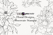 Procreate flower stamp, garden, a Brush Add-On by AnnaPolitmerskaja (Thumbnail 1 of 4)