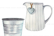Watercolor flower vases clipart, an Illustration by ArtfulStudio (Thumbnail 8 of 10)