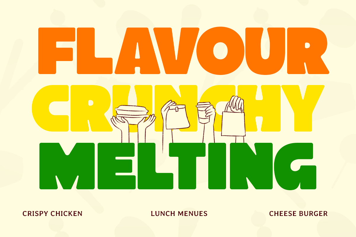 DINNER - Headline Bold Fat Font, a Sans Serif Font by Sensatype (Photo 4 of 13)