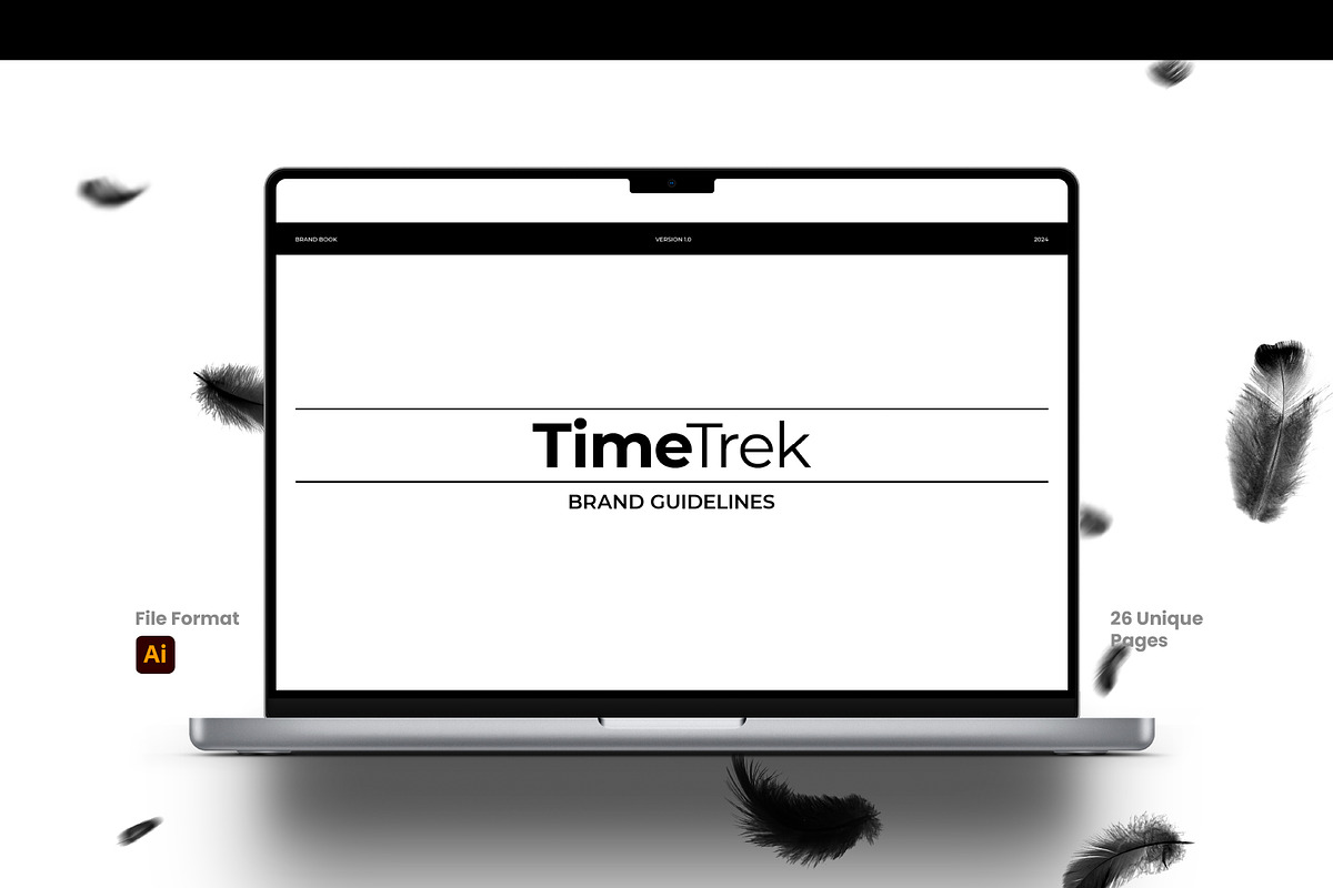 Black & White Brand Guideline, a Branding & Logo Template by Moody Designs (Photo 1 of 9)