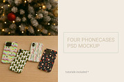 FOUR PHONECASES PSD MOCKUP, an iPhone Mockup by jenartstudio (Thumbnail 2 of 2)