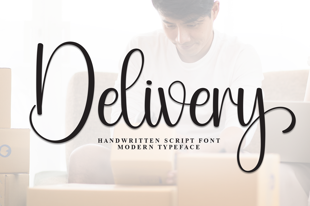 Delivery | Script Font, a Handwritten Font by Scratchones (Photo 1 of 9)