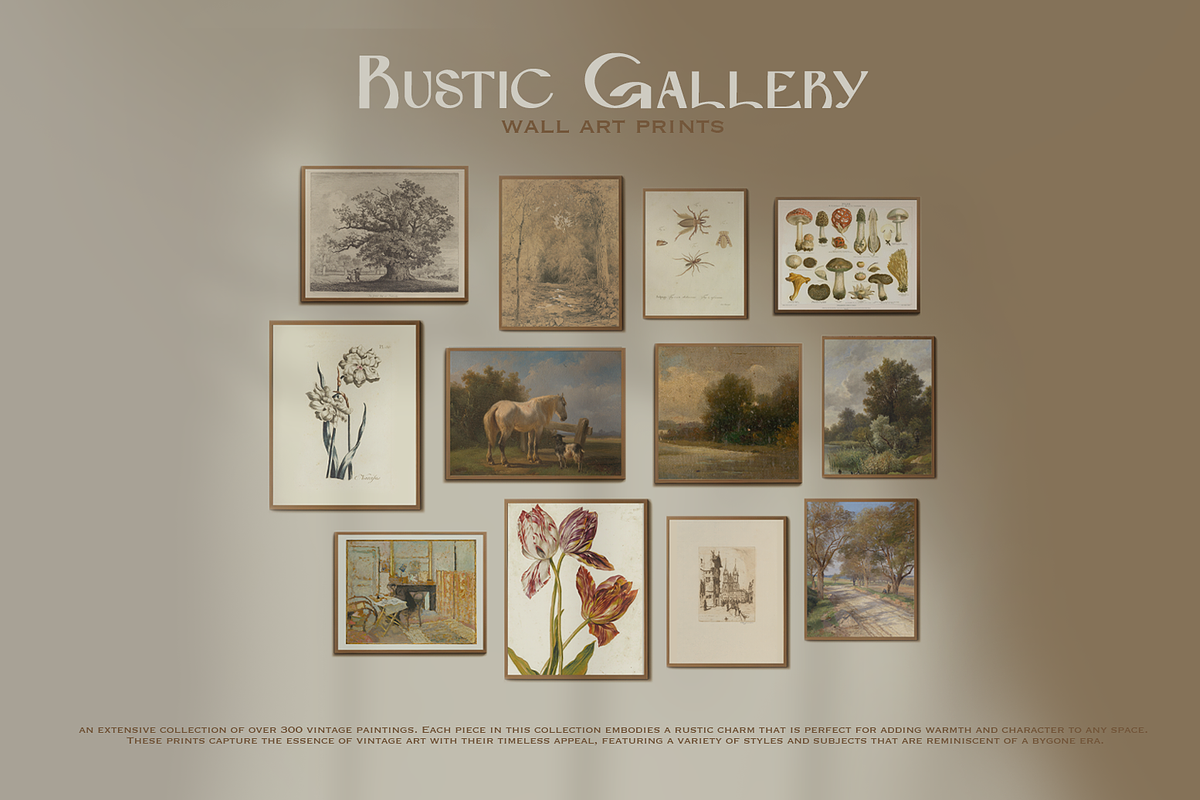 300+ Rustic Gallery Wall Art Prints, a Seasonal Illustration by Digital Museum (Photo 5 of 9)