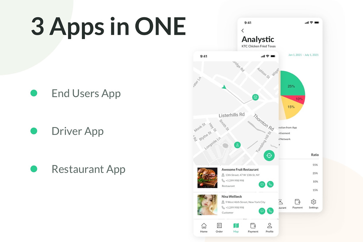 Food Order Delivery Mobile App UI Ki, an App Template by Capi Product (Photo 2 of 9)