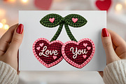 Crochet 'Love You' Heart PNG, an Illustration by Canvas Craft (Thumbnail 4 of 7)