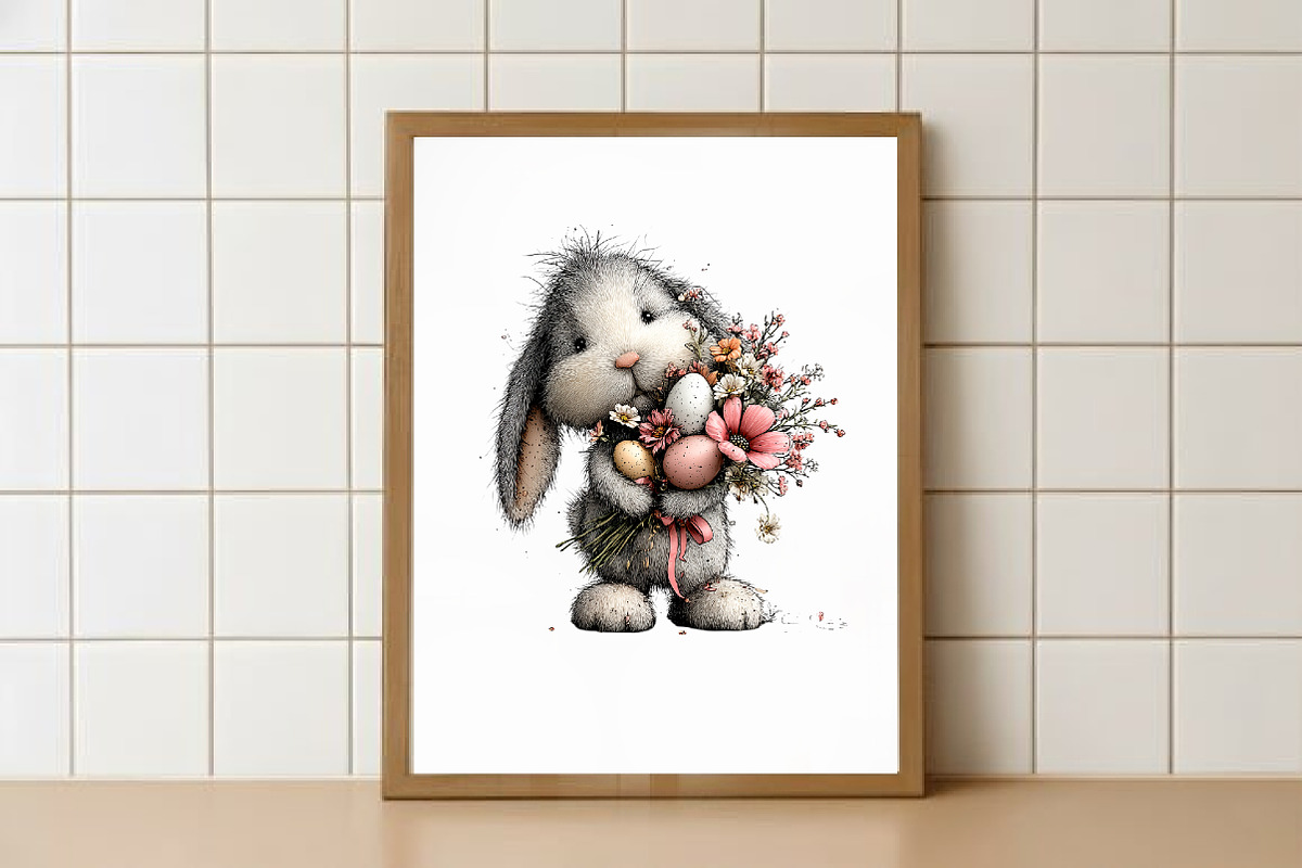 Easter Bunny Clipart, an Illustration by Watercolor design (Photo 3 of 8)
