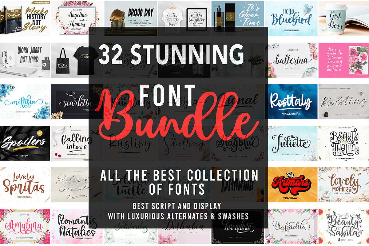 32 Stunning Fonts for Every Creative, a Script Font by JustArtDigital (Photo 1 of 4)