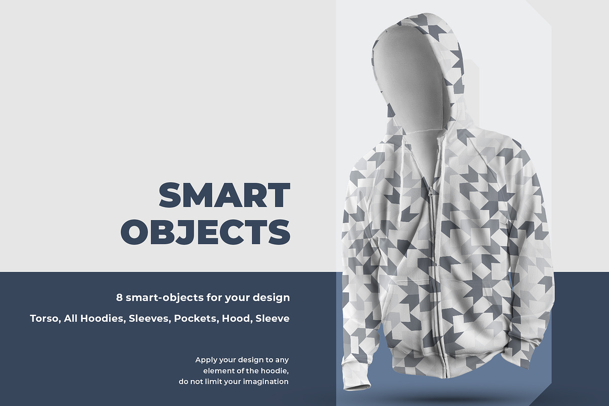 8 3D Zip Hoodie Mockups, a Hoody Mockup by Grow Design Craft Studio (Photo 6 of 8)