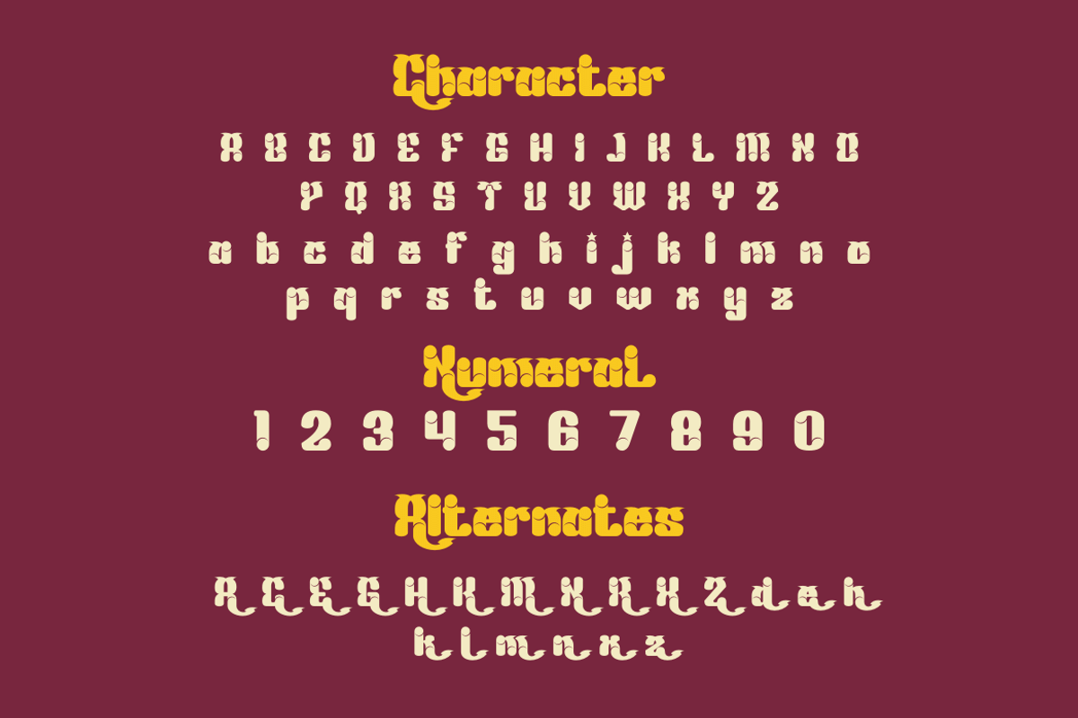 Mabed | Groovy Retro Font, a Font by twinstd (Photo 10 of 12)