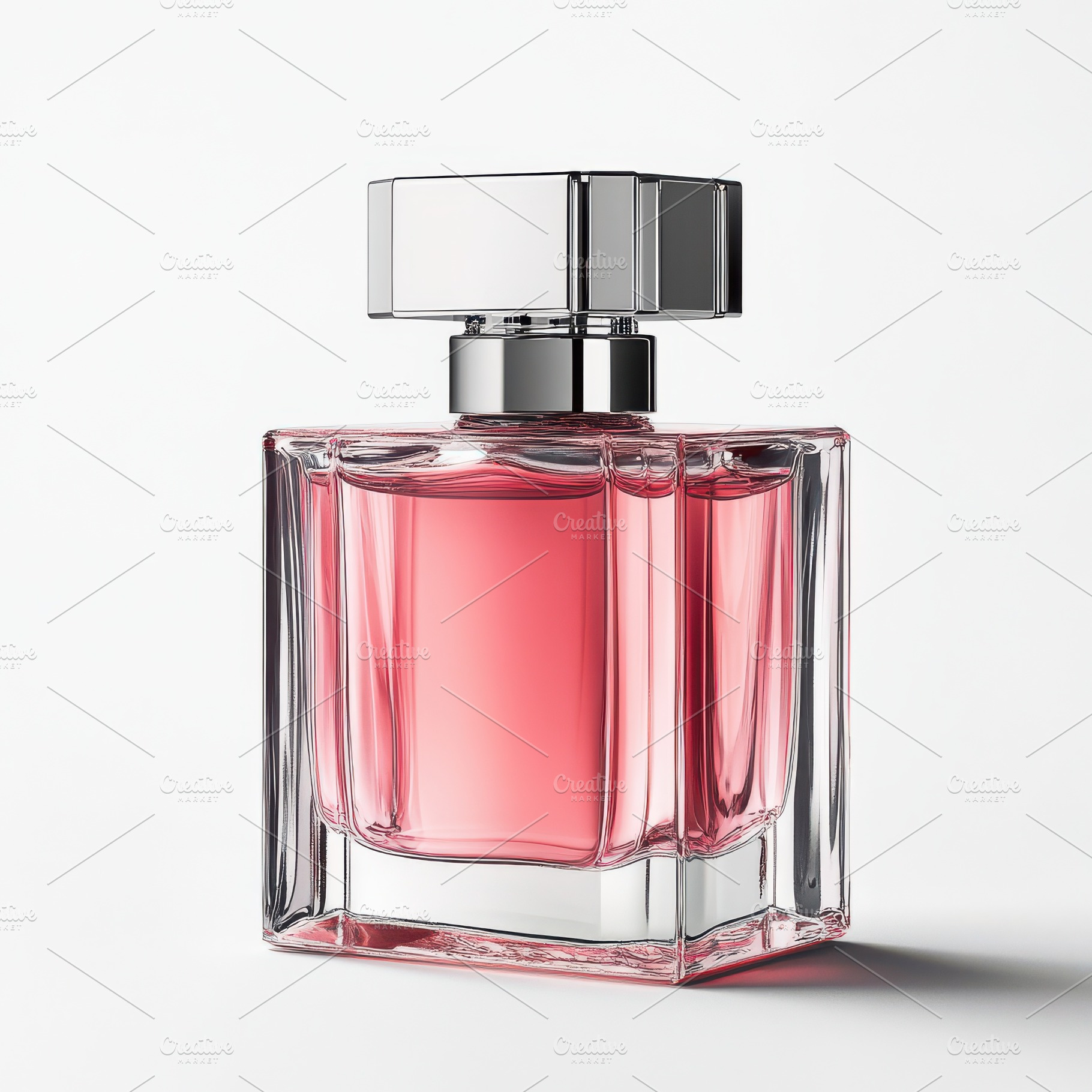 Mockup of a square perfume bottle wi, a Background Photo by Pixeness