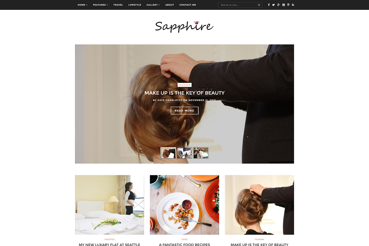 Sapphire- Clean WordPress Blog Theme, a WordPress Template by ShapedTheme (Photo 2 of 3)