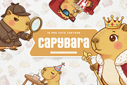 Fun Capybara Cute Kids, an Animal Illustration by Gohsantosa (Thumbnail 1 of 4)